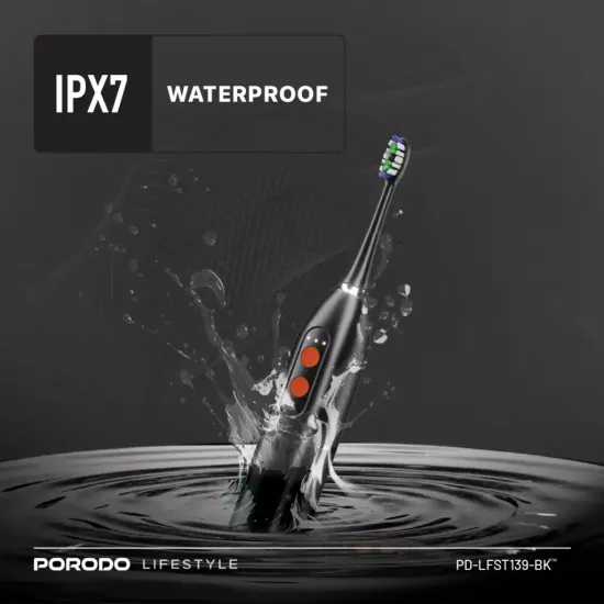 ارتقِ بعنايتك اليومية بصحة الفم مع خيط الماء وفرشاة الأسنان الكهربائية - لون أسود - ضمان لمدة سنة