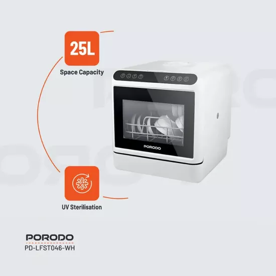 غسالة صحون أنيقة وصغيرة الحجم لتناسب جميع المطابخ - ضمان لمدة سنة