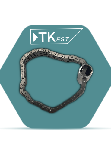 Chain oil filter wrench with bead