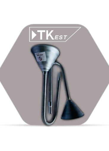 Flexible metal funnel for filling - oil injector
