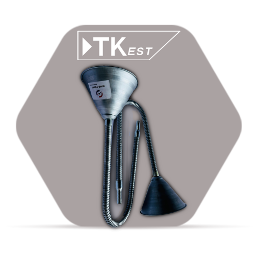 Flexible metal funnel for filling - oil injector