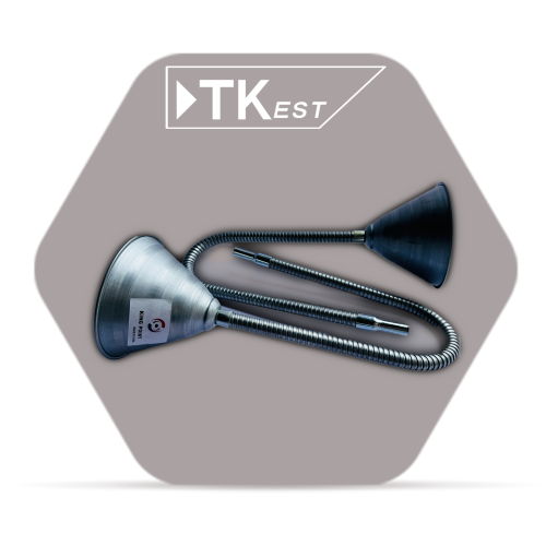 Flexible metal funnel for filling - oil injector