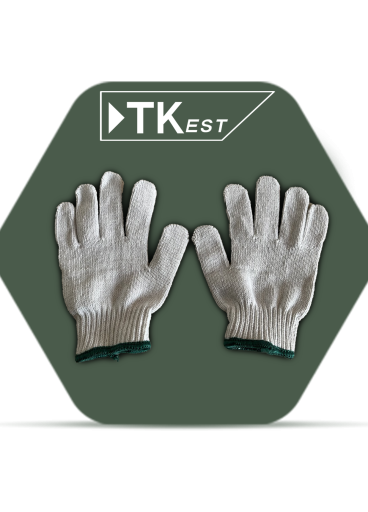 White cotton work gloves