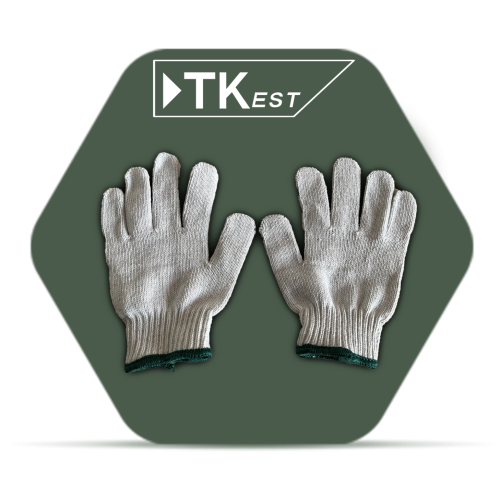White cotton work gloves
