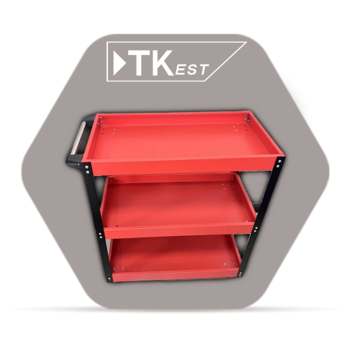 Iron art tool cart - 3 shelves