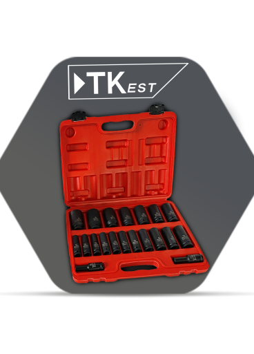 20-Piece Socket Set – 1/2 Inch – KING POINT & TKEST