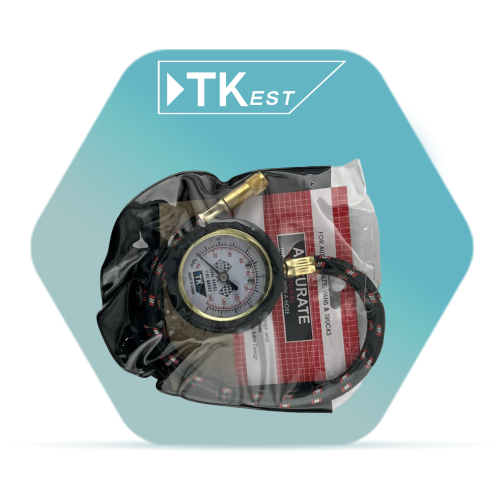 Tire Pressure Gauge with Hose – TK Brand ✅
