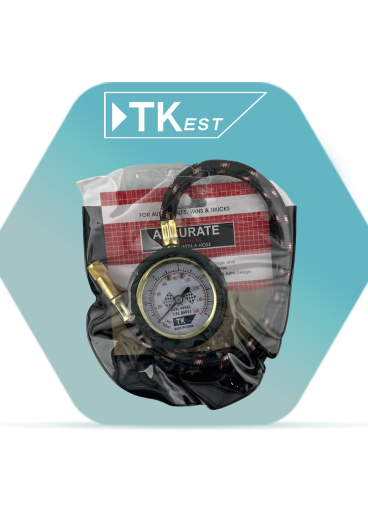 Tire Pressure Gauge with Hose – TK Brand ✅