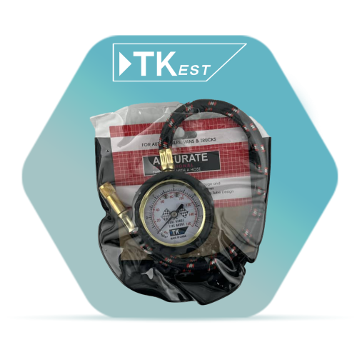 Tire Pressure Gauge with Hose – TK Brand ✅