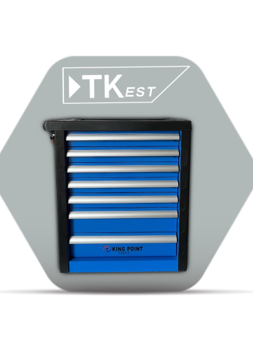 7-drawer tool safe, blue color