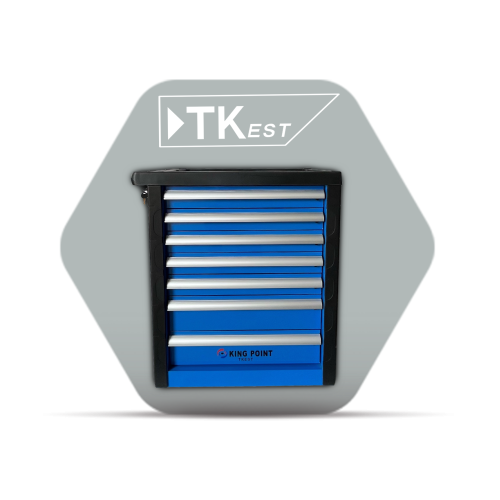 7-drawer tool safe, blue color