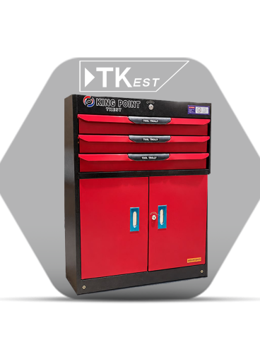 3-drawer tool safe, red color