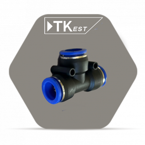 قطع وصل بلاستيك هواء T قطع وصل بلاستيك هواء T