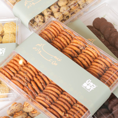 حلويات العيد /صناديق كرستال متوسطة الحجم