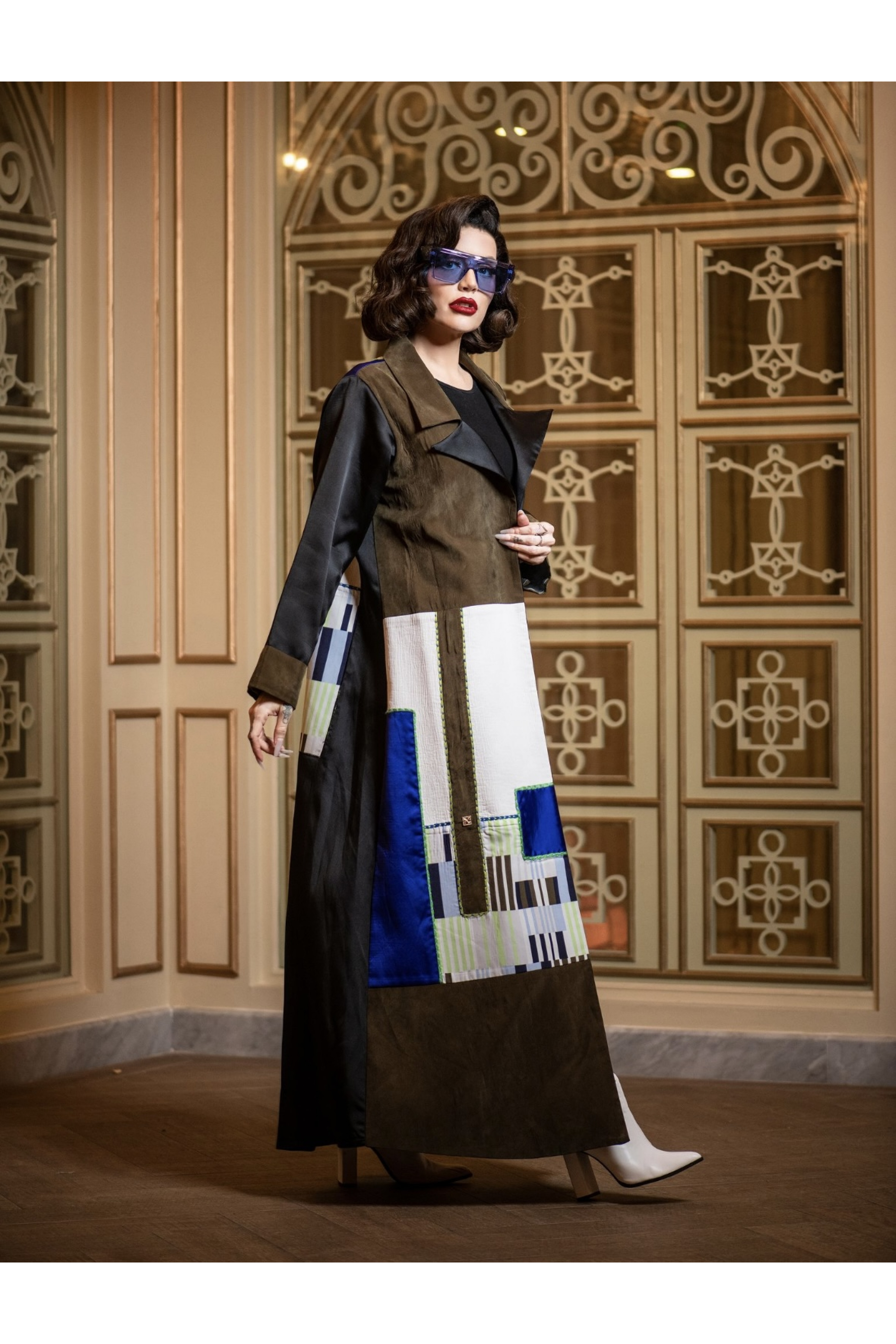 عباية شتوية راقية من الجلد الفاخر 