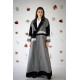 عباية يومية بتفاصيل باللون الأسود و الرصاصي 