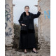 عباية شتوية سوداء مع اضافة الفرو 
