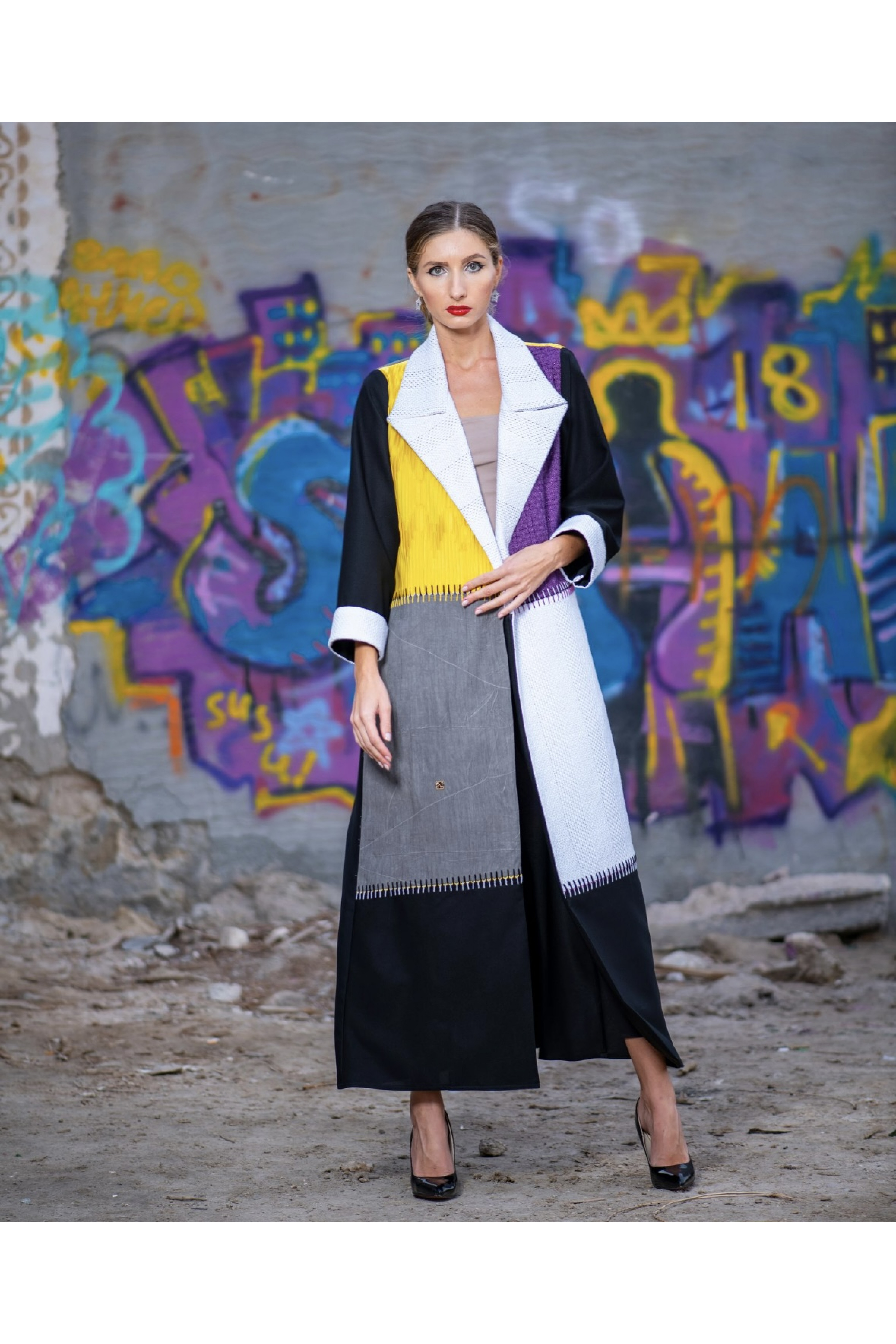 عباية شتوية ملونة 