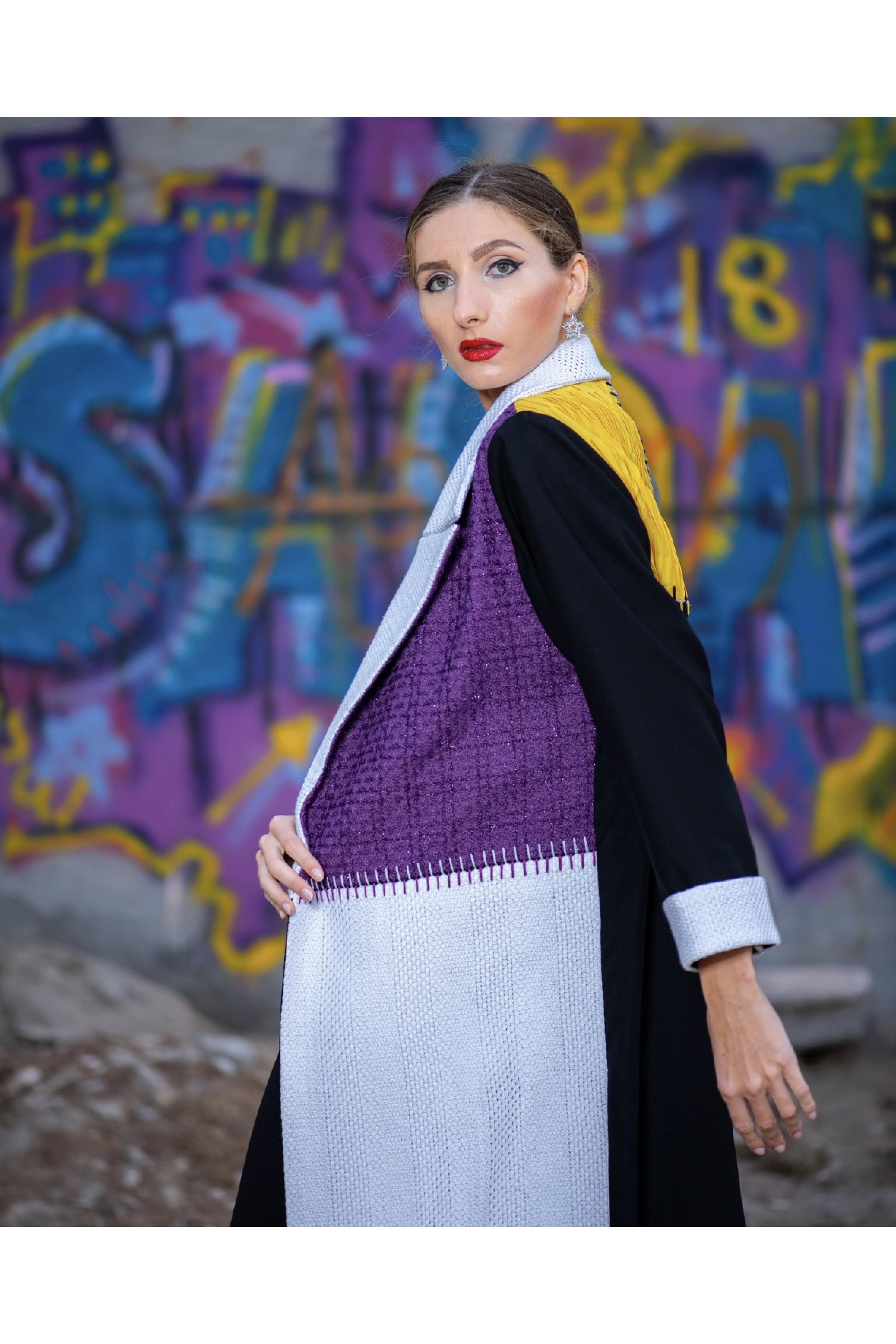 عباية شتوية ملونة 