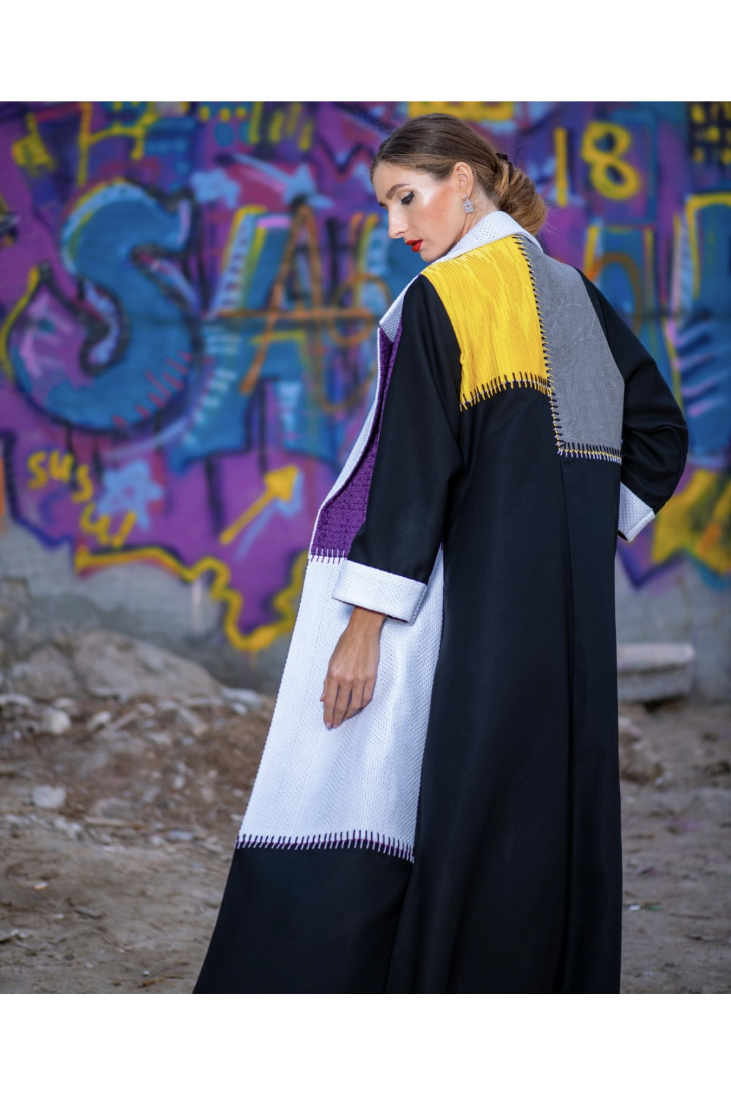 عباية شتوية ملونة 