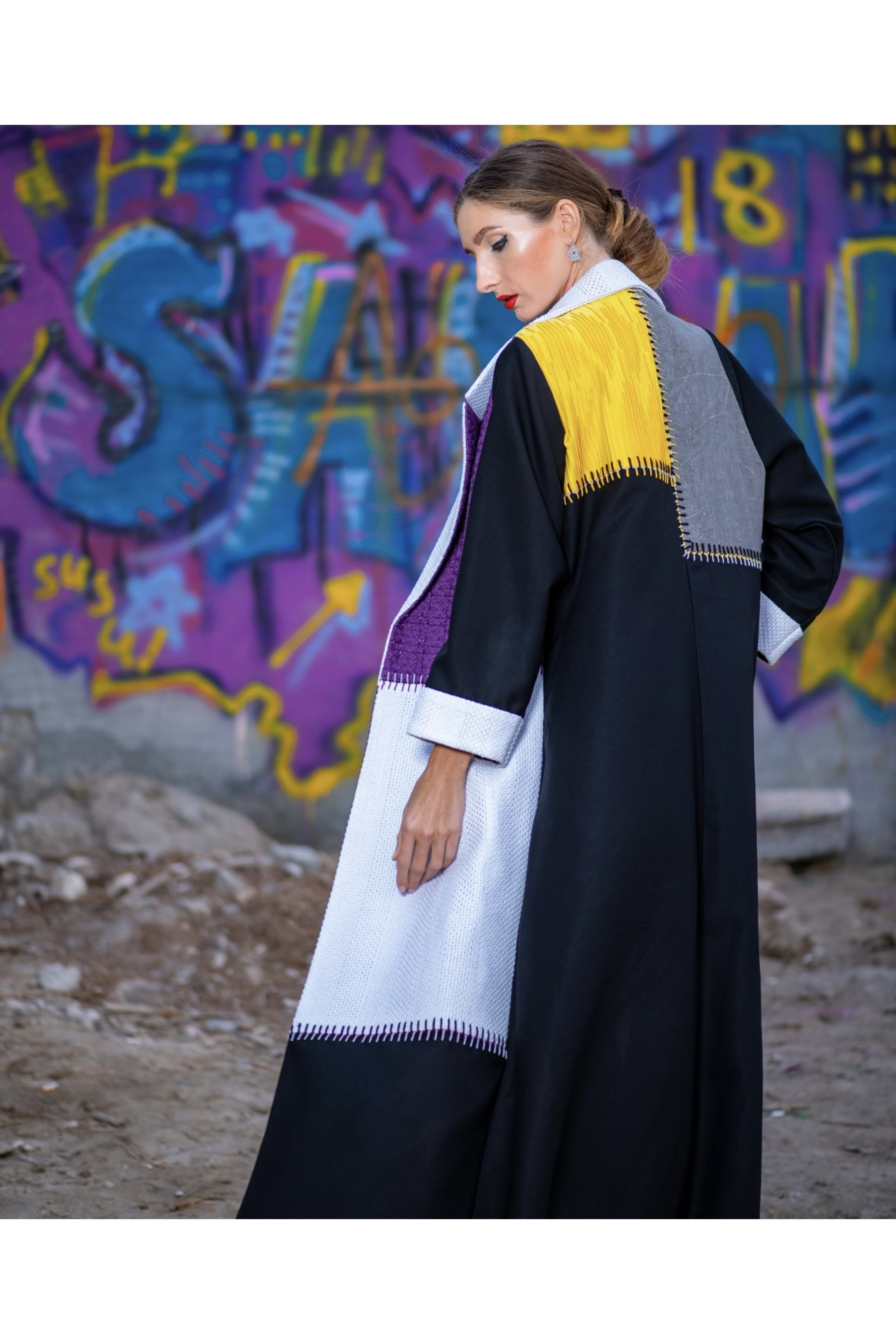 عباية شتوية ملونة 