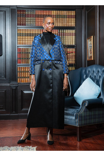 عباية الشطرنج عملية اسود و ازرق 