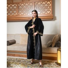  عباية الأسود المذهب الفاخر