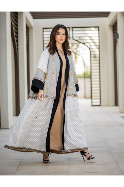 عباية زاهية بالشك الذهبي للمناسبات