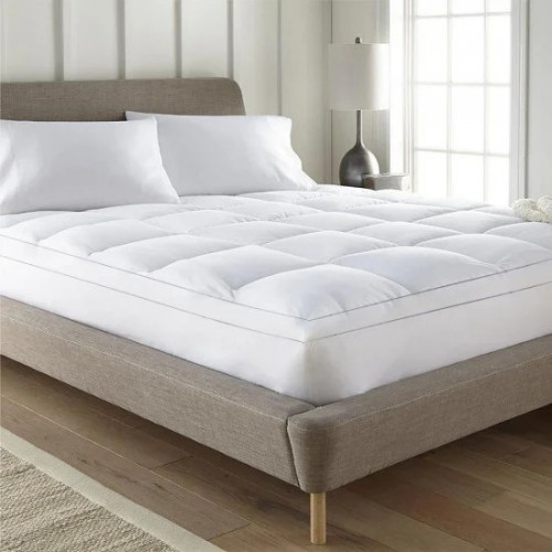 لباد سرير أبيض نفرين 200x200 سم لباد سرير أبيض نفرين 200x200 سم