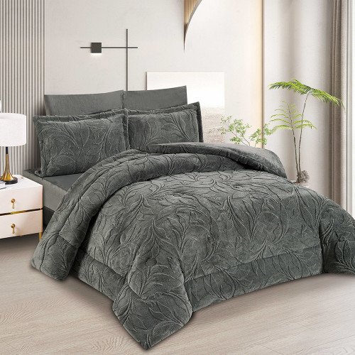 مفرش شتوي مخمل 4 قطع نفر