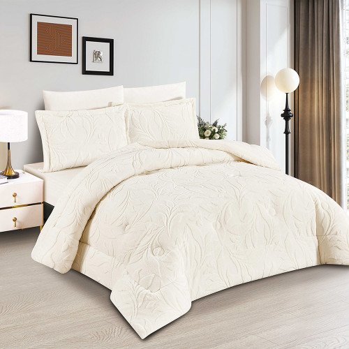 مفرش شتوي مخمل 4 قطع نفر