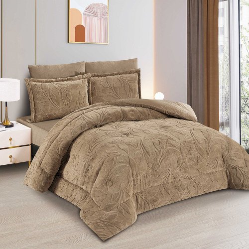 مفرش شتوي مخمل 6 قطع نفرين