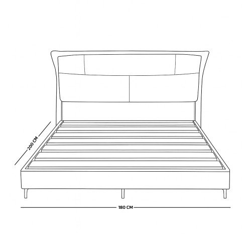 سرير خشبي تنجيد جلد بيج 180x200 سم سرير خشبي تنجيد جلد بيج 180x200 سم