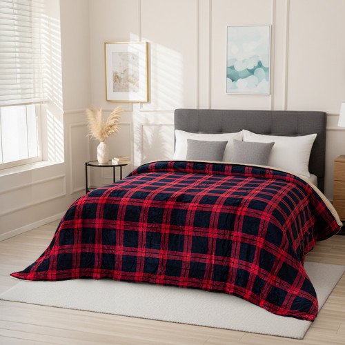 بطانية نيوم فرو فاخرة بملمس مخملي 200×230 سم