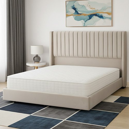 سرير خشب بتنجيد مخملي فاخر 180×200سم سرير خشب بتنجيد مخملي فاخر 180×200سم