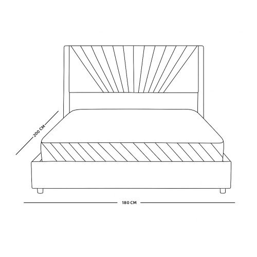 سرير خشب بتنجيد مخملي فاخر 180×200سم سرير خشب بتنجيد مخملي فاخر 180×200سم