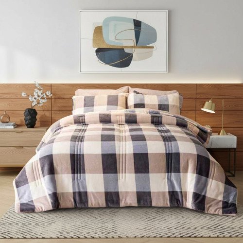 مفرش شتوي مخمل نيوم 4 قطع نفر مفرش شتوي مخمل نيوم 4 قطع نفر