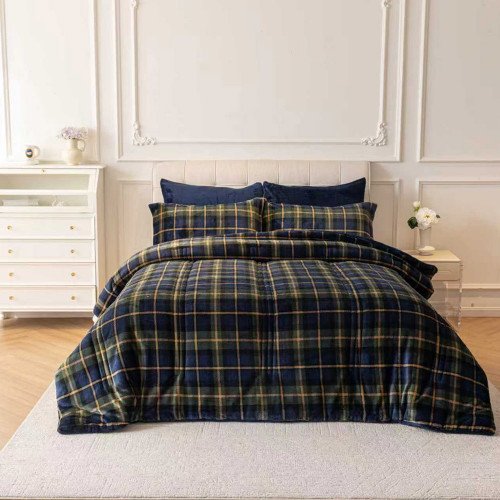 مفرش شتوي مخمل نيوم 6 قطع نفرين