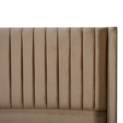 سرير خشبي بتنجيد مخملي عصري 140×200سم سرير خشبي بتنجيد مخملي عصري 140×200سم