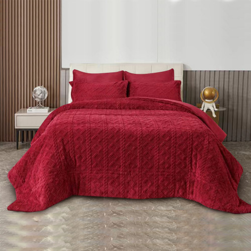 مفرش نيوم شتوي مخمل 4 قطع نفر احمر مفرش نيوم شتوي مخمل 4 قطع نفر احمر