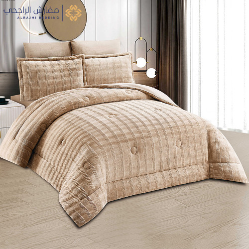 مفرش شتوي مخمل 4 قطع نفر 