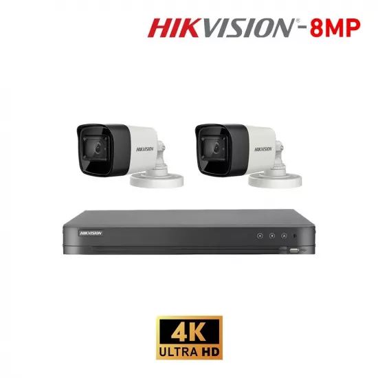 بكج 2 كاميرا 8 ميقا بوضوح 4k مع الرسيفر والهاردسك بكج 2 كاميرا 8 ميقا بوضوح 4k مع الرسيفر والهاردسك