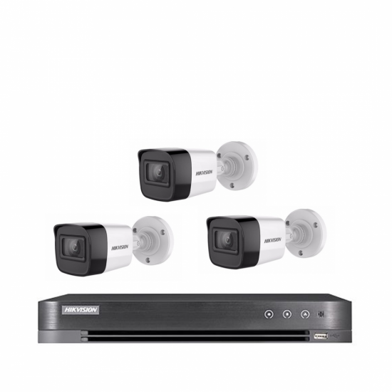 بكج أعمال 3 كاميرات ip  دقة 2 ميقا مع الجهاز والهاردسك