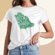 Saudi Map with ornate Arabic letters T-shirt