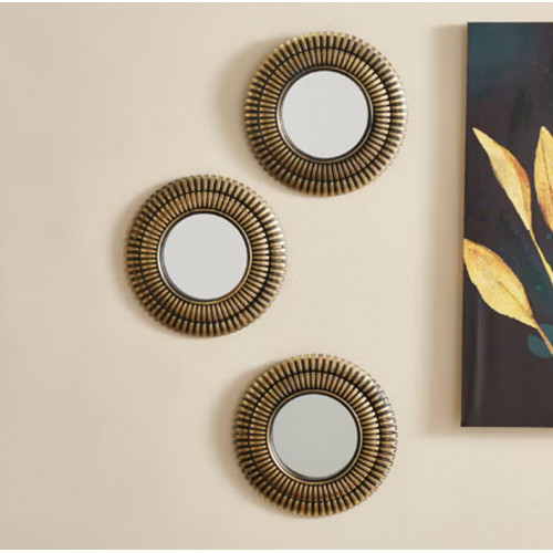 طقم مرايا 3 قطع من نوماد - 25 سم ذهبي 25سم