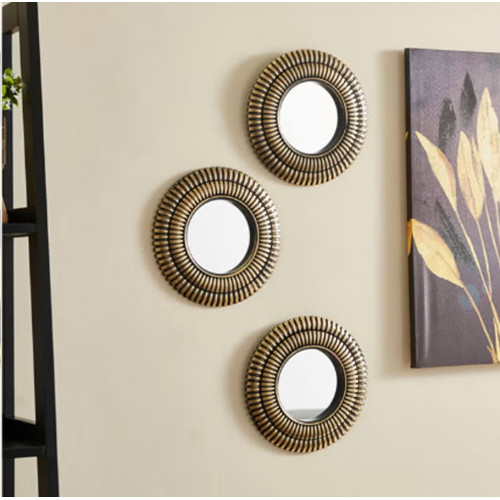 طقم مرايا 3 قطع من نوماد - 25 سم ذهبي 25سم