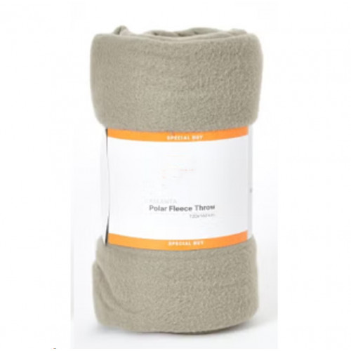 بطانية صوف خفيفة سادة من أتلانتا - 120x160 سم لون رمادي