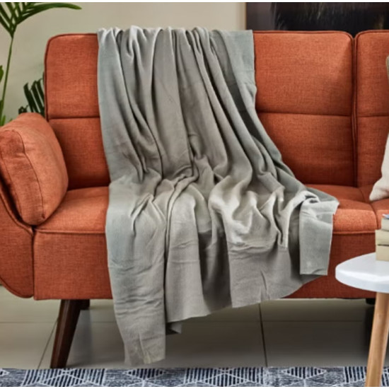 بطانية صوف خفيفة سادة من أتلانتا - 120x160 سم لون رمادي