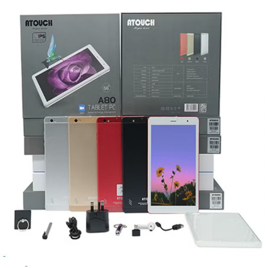 تابلت A80 بشاشة مقاس 8 بوصات بذاكرة رام سعة 4 جيجابايت وذاكرة روم سعة 64 جيجابايت بتقنية واي فاي وتقنية 5G بنظام أندرويد، لون أحمر تابلت A80 بشاشة مقاس 8 بوصات بذاكرة رام سعة 4 جيجابايت وذاكرة روم سعة 64 جيجابايت بتقنية واي فاي وتقنية 5G بنظام أندرويد، لون أحمر