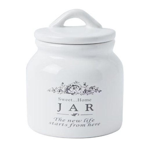 علبة تخزين سكر تحمل عبارة "Sweet Home" أبيض 8.5x10.5سم